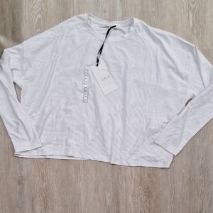 CALIA  White Long Sleeve Tee Xl Nwt Renew Crop Long Sleeve